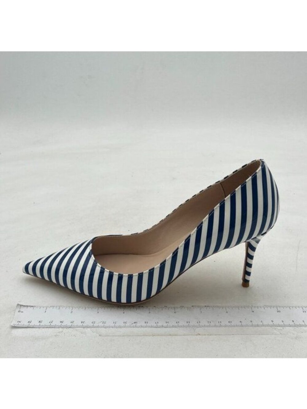 YDN Women's Chic Pointed Closed Toe Mid Heel Pumps Slip on Stilettos Slide Dress